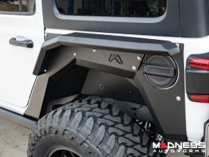 Jeep Wrangler JL Fender Flares - Fab Fours - Rear - High Arch For Base System - 4 Door Jeep Wrangler JL Fender Flares - Fab Fours - Rear - High Arch For Base System - 4 Door